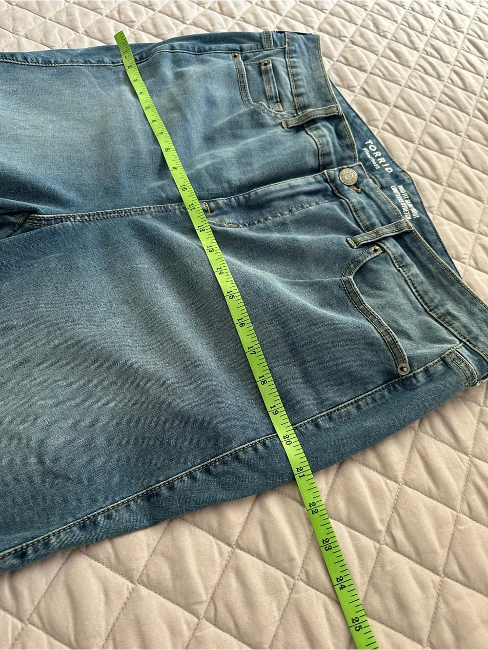 Torrid Trio Fit Slim Boot Limitless Stretch Mid-Blue Straight Jeans - 16-20